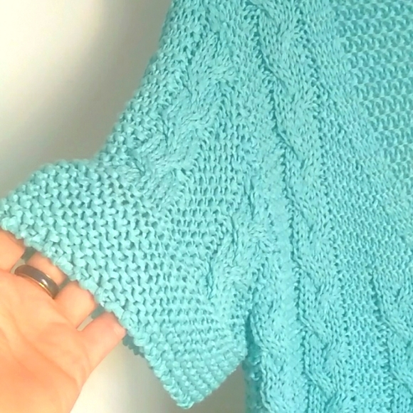 Netted Vintage  Sweater blue short length - Picture 3 of 6